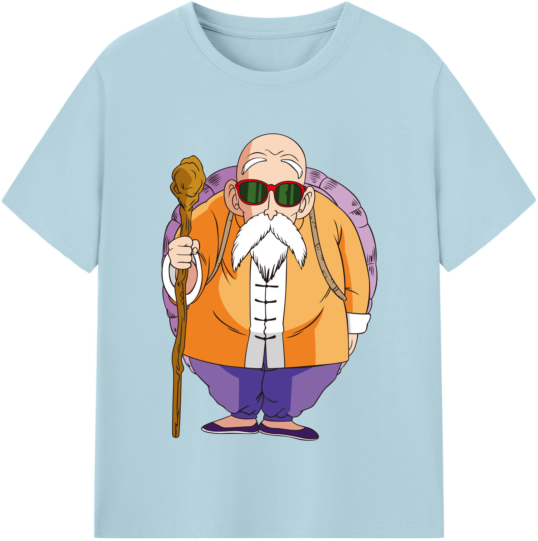 （画像用） ドラゴンボール 亀仙人（かめせんにん） DRAGON BALL Master Roshi Kame Sennin 綿100％半袖Tシャツ（フロントプリント）